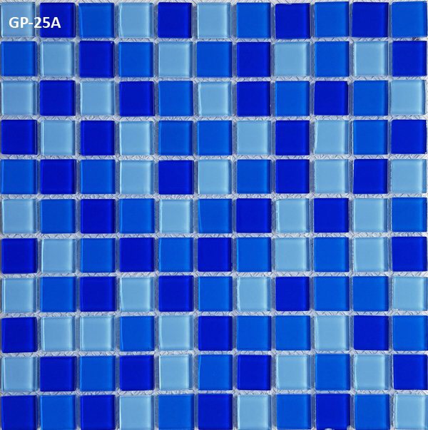 Gạch mosaic thủy tinh mix chip 25x25 GP-25A