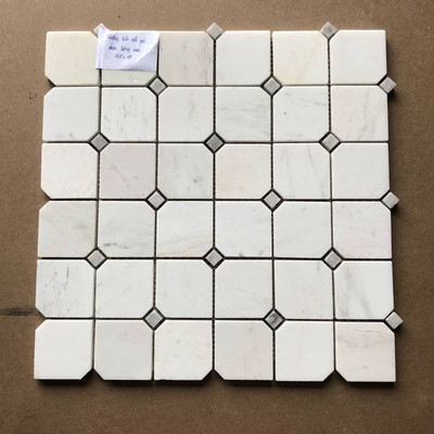 Mosaic đá tự nhiên trắng sữa chip LUX-G48PM18