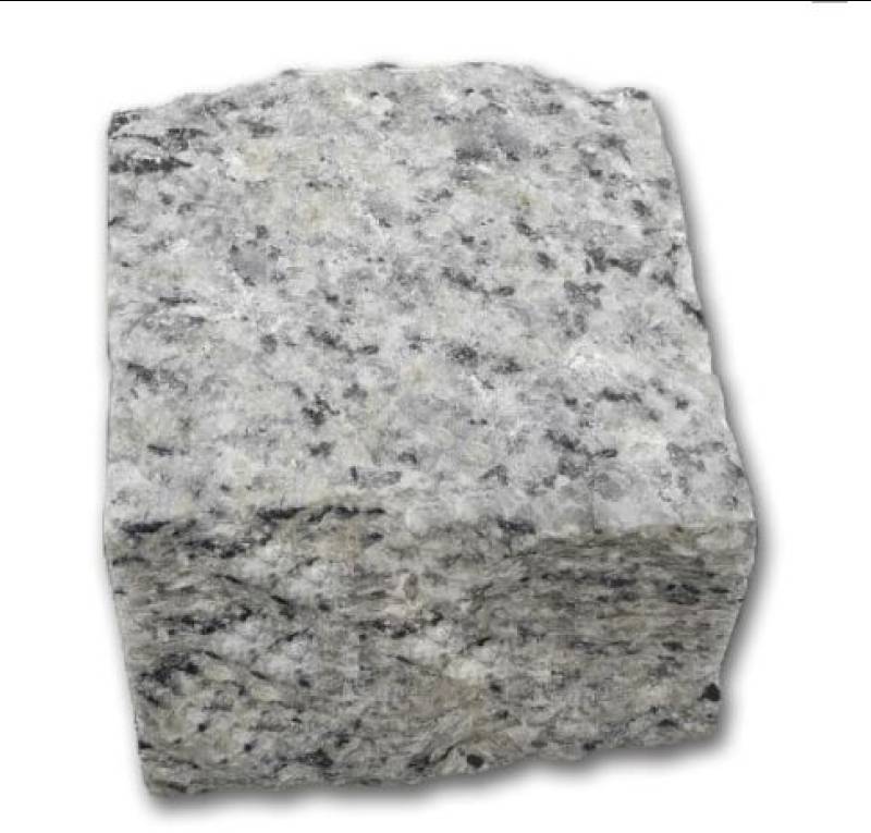 Đá cubic 10x10x8cm granite trắng suối lau chẻ tay