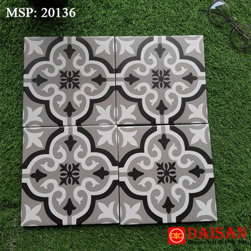 Gạch bông men vuông nhập khẩu kích thước 200x200mm 20136