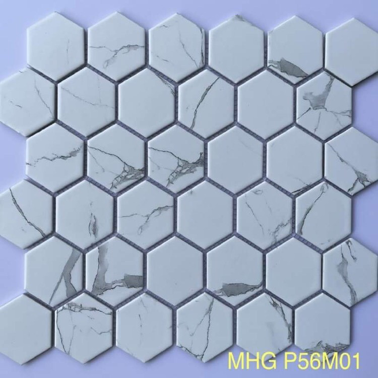 Mosaic gốm lục giác P56M01