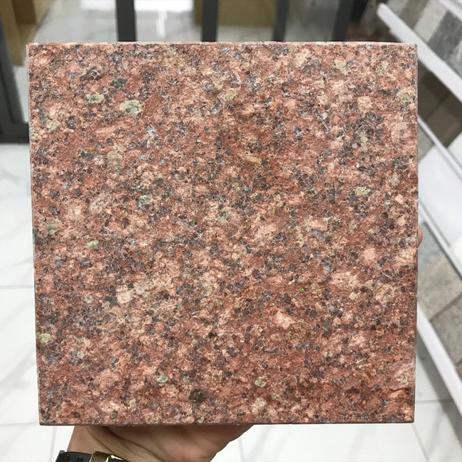 Đá Granite đỏ đậm cubic cắt máy loại ưu 100x100x50