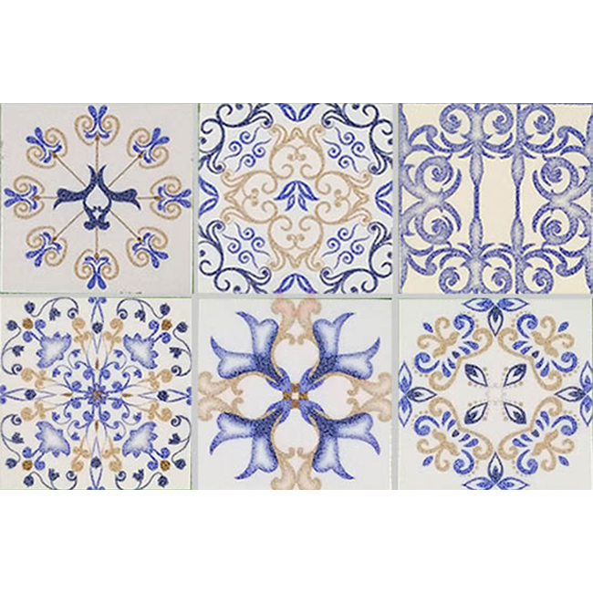 Gạch Bông 150x150 Men Bóng Mix P18004