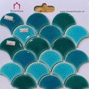mosaic vảy cá mix xanh rạn kt vỉ 273*290 XFB111625