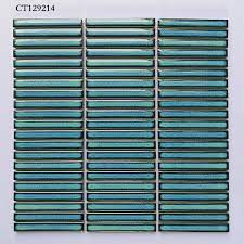 Gạch mosaic que xanh rạn chip 12x92mm CT129204(14)