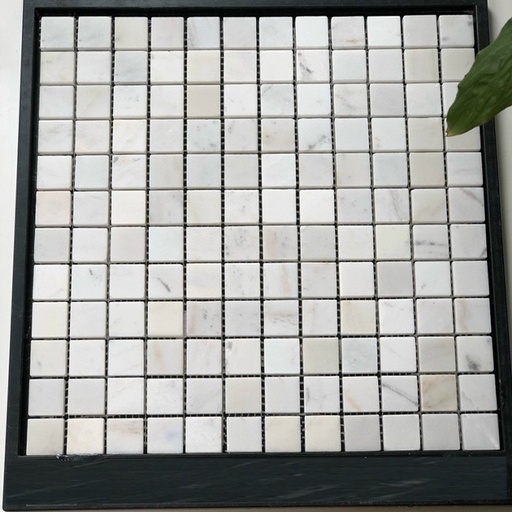 [Ref 226] Mosaic Đá Trắng Vân Xám 23x23x8mm