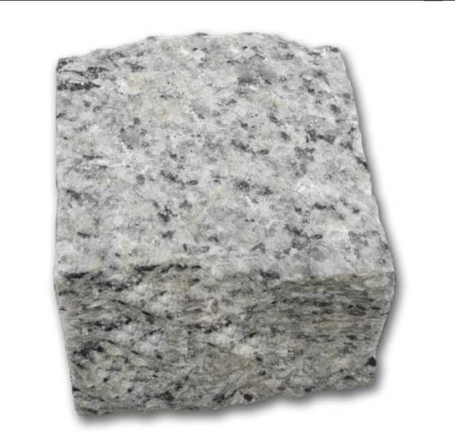 [Ref 2398] Đá cubic 10x10x8cm granite trắng suối lau chẻ tay