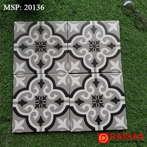 Gạch bông men vuông nhập khẩu kích thước 200x200mm 20136