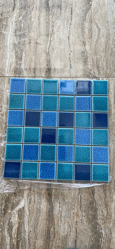 Mosaic men rạn xanh mix 48*48 306*306 7mm GP-48436