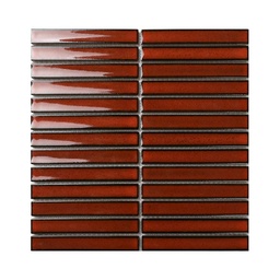 Gạch mosaic trang trí màu đỏ 20x145mm