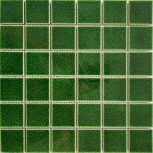 Mosaic gốm men rạn 48*48*6xanh lá MHG939