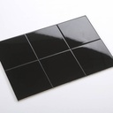 Gạch thẻ đen bóng phẳng 100x100mm M1107