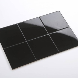 Gạch thẻ đen bóng phẳng 100x100mm M1107