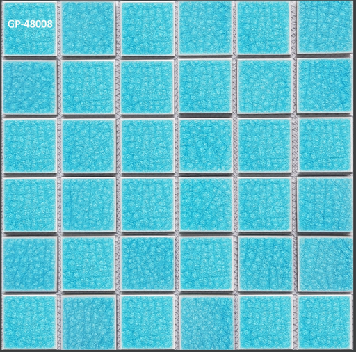 Gạch mosaic gốm men rạn bóng xanh dương 48x48 GP-4808