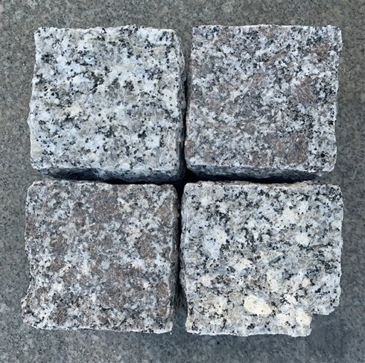 [Ref 419] Đá Granite trắng cubic cắt máy loại thường 100x100x50
