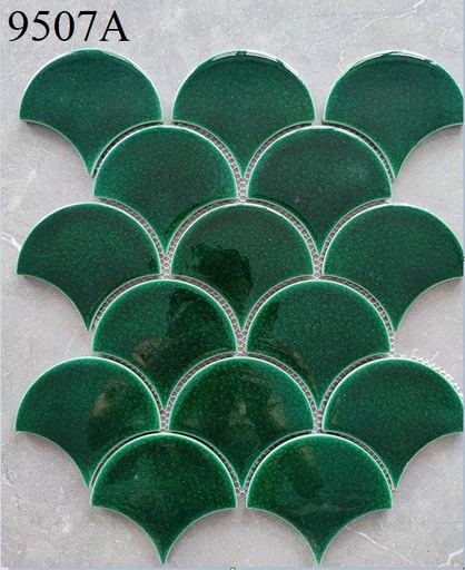 Gạch Mosaic vảy cá xanh lục 9507A
