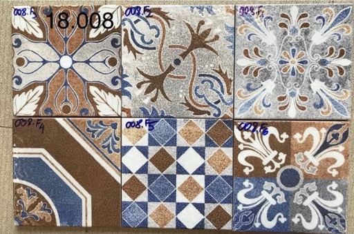 [P18008] Gạch Bông 150x150 Men Bóng Mix mã P18008