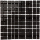 Gạch mosaic thủy tinh đen bóng 25x25x4mm MT25031