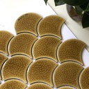 Gạch Mosaic vảy cá men rạn màu vàng SH_XFB90070