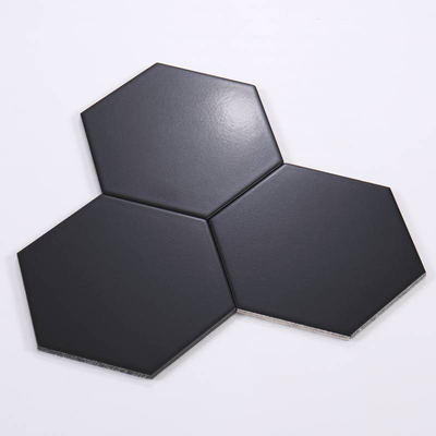 [M23207] Gạch lục giác men mờ màu đen 230x200x115mm M23207