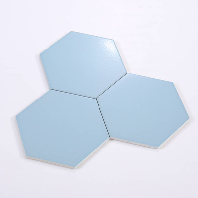 [M23204-A] Gạch lục giác men mờ màu xanh dương nhạt 230x200x115mm M23204-A