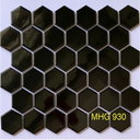 Gạch Mosaic Lục Giác Đen Men Bóng MH930